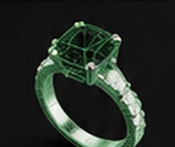 Green CAD ring model