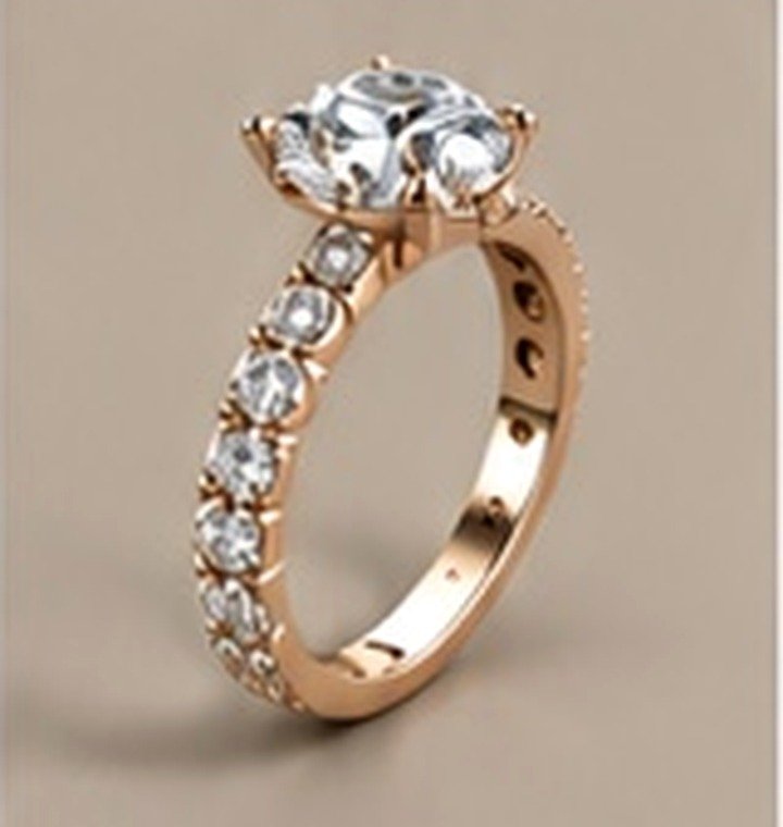 Gold solitaire engagement ring